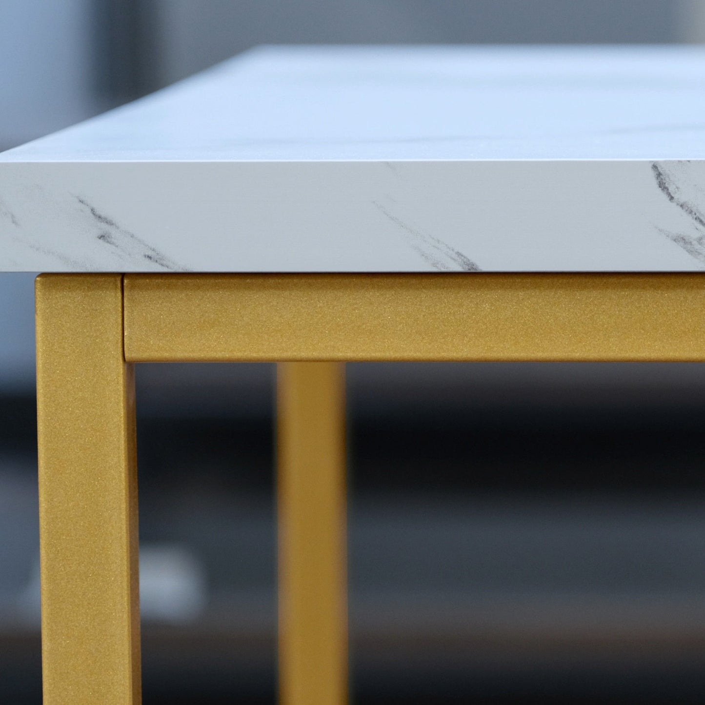 Driscoll - Sofa Table - White / Gold