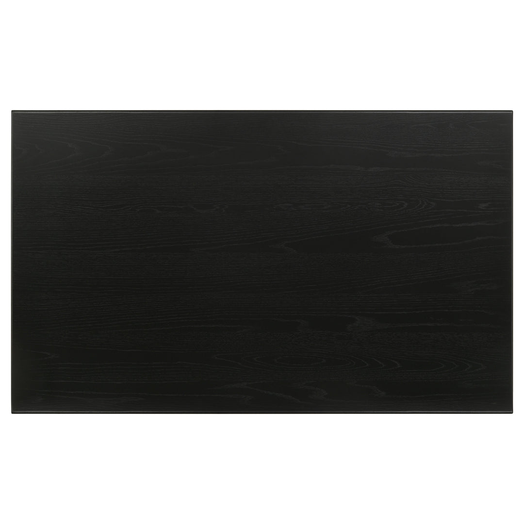 Appleton Rectangular Wood Dining Table Black Washed