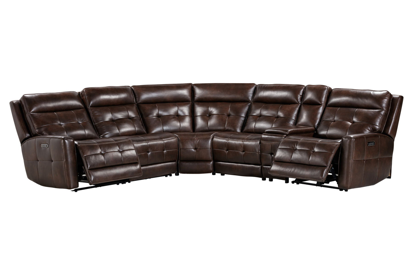 Canterbury - 6 Piece Zero Gravity Modular Power Reclining Sectional - Acorn