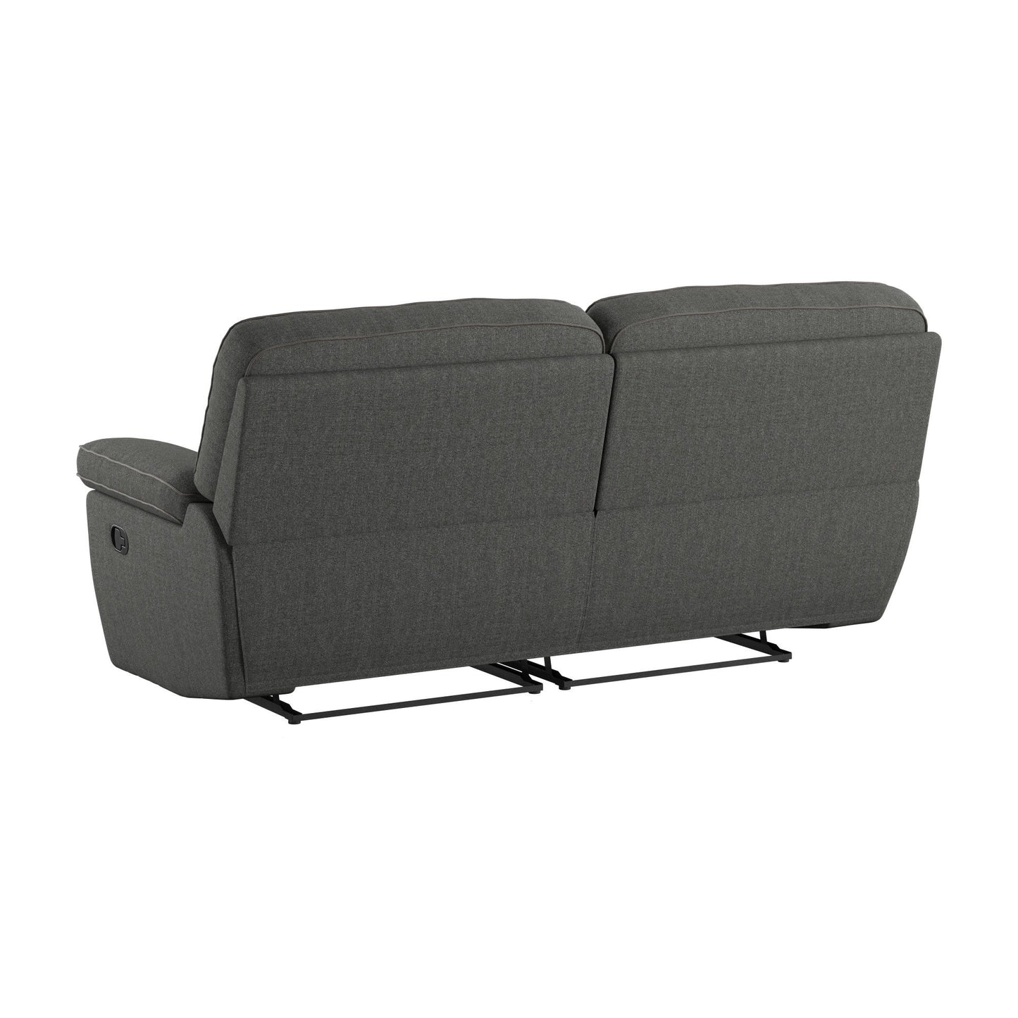 Alberta - 2 Piece Reclining Loveseat - Charcoal Gray