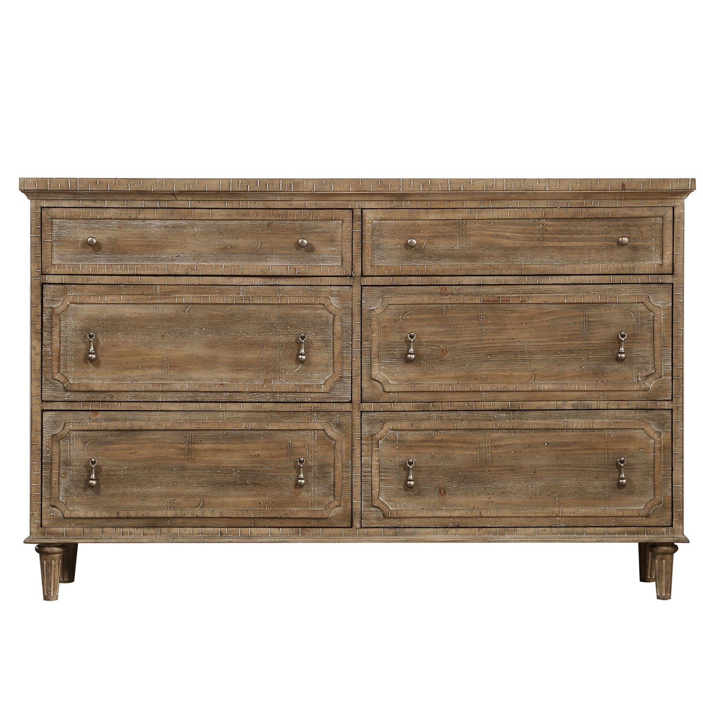 Interlude - 6 Drawers Dresser - Light Brown