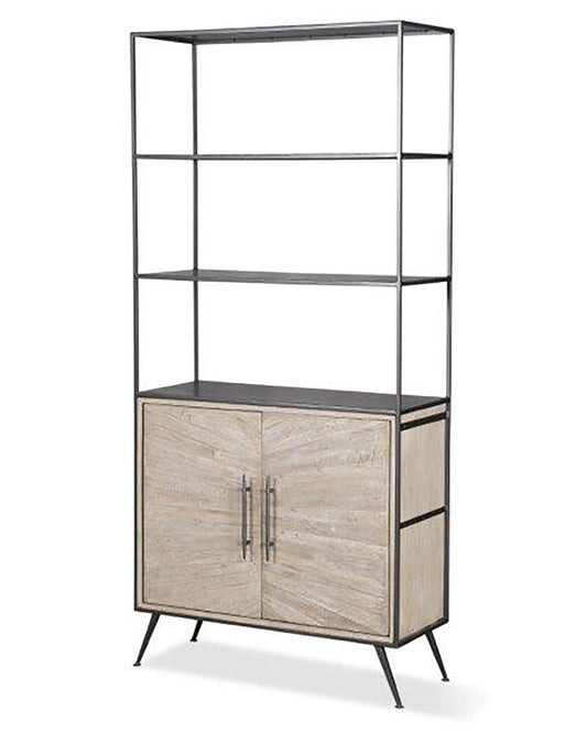 Crossings Monaco - Bookcase - Weathered Blanc