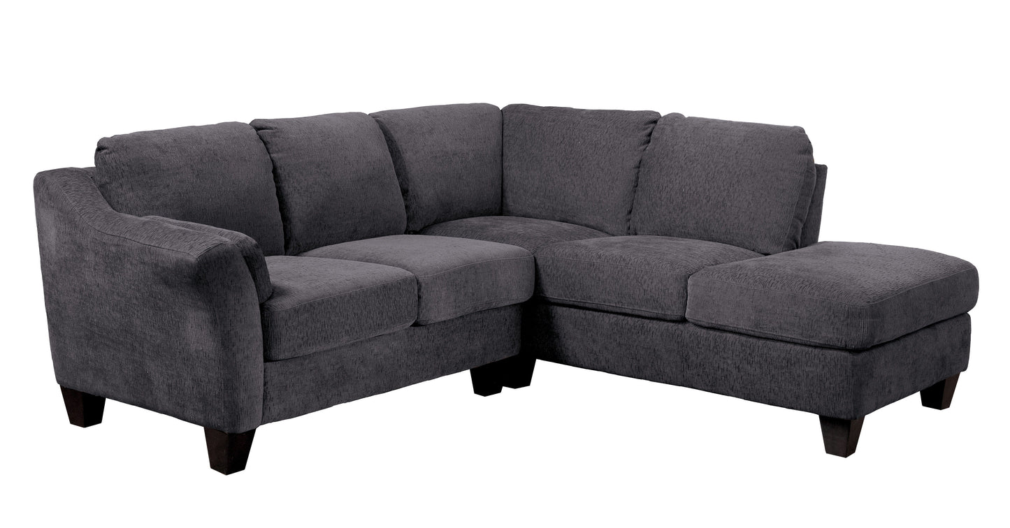 Clayton II - Rsf Sectional - Charcoal Gray