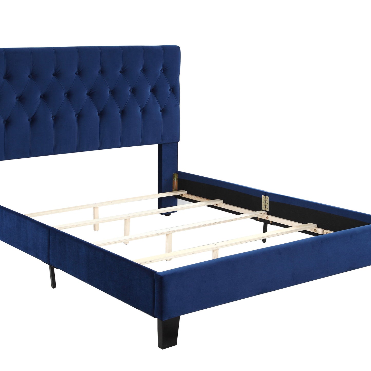 Amelia - Upholstered Queen Bed - Navy