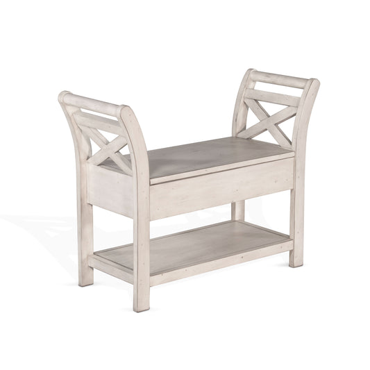 Bayside - Accent Bench With Storage - White