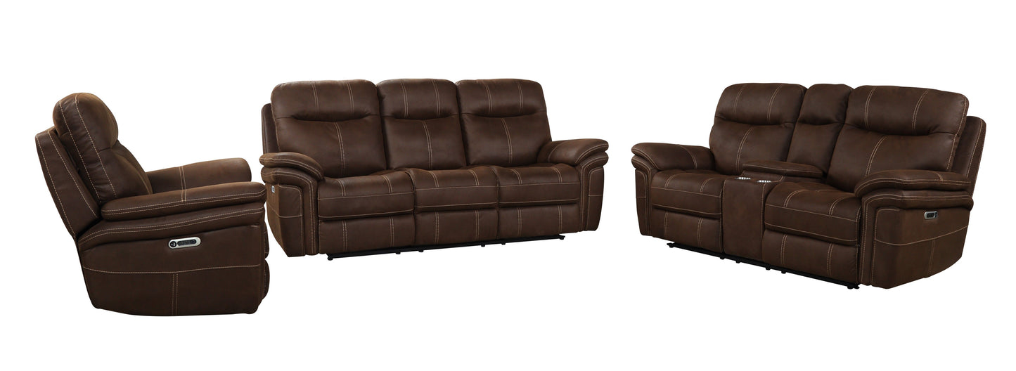 Mason - Power Reclining Sofa Loveseat And Recliner - Dark Kahlua