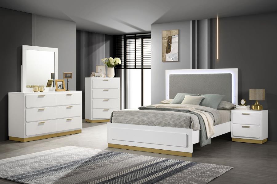 Caraway 4-piece Eastern King Bedroom Set White