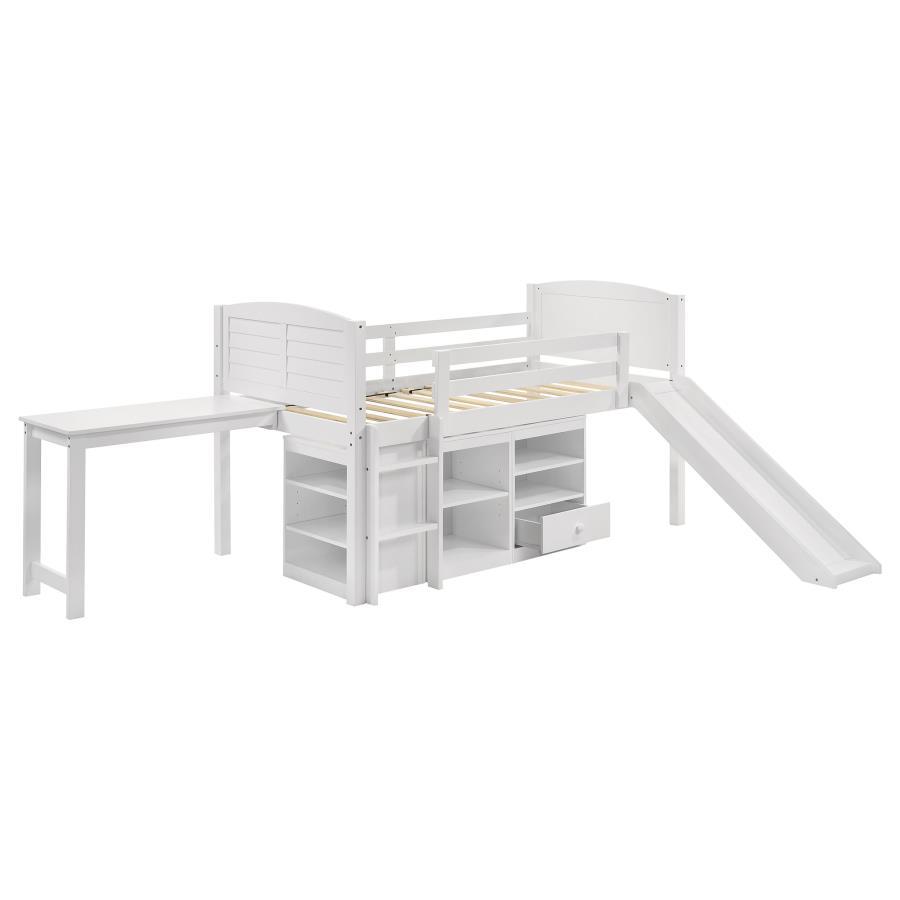 Millie - Twin Workstation Loft Bed - White