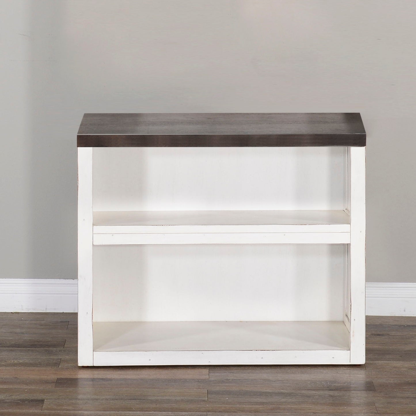 Carriage House - 30" Bookcase / Desk Base - White / Dark Brown