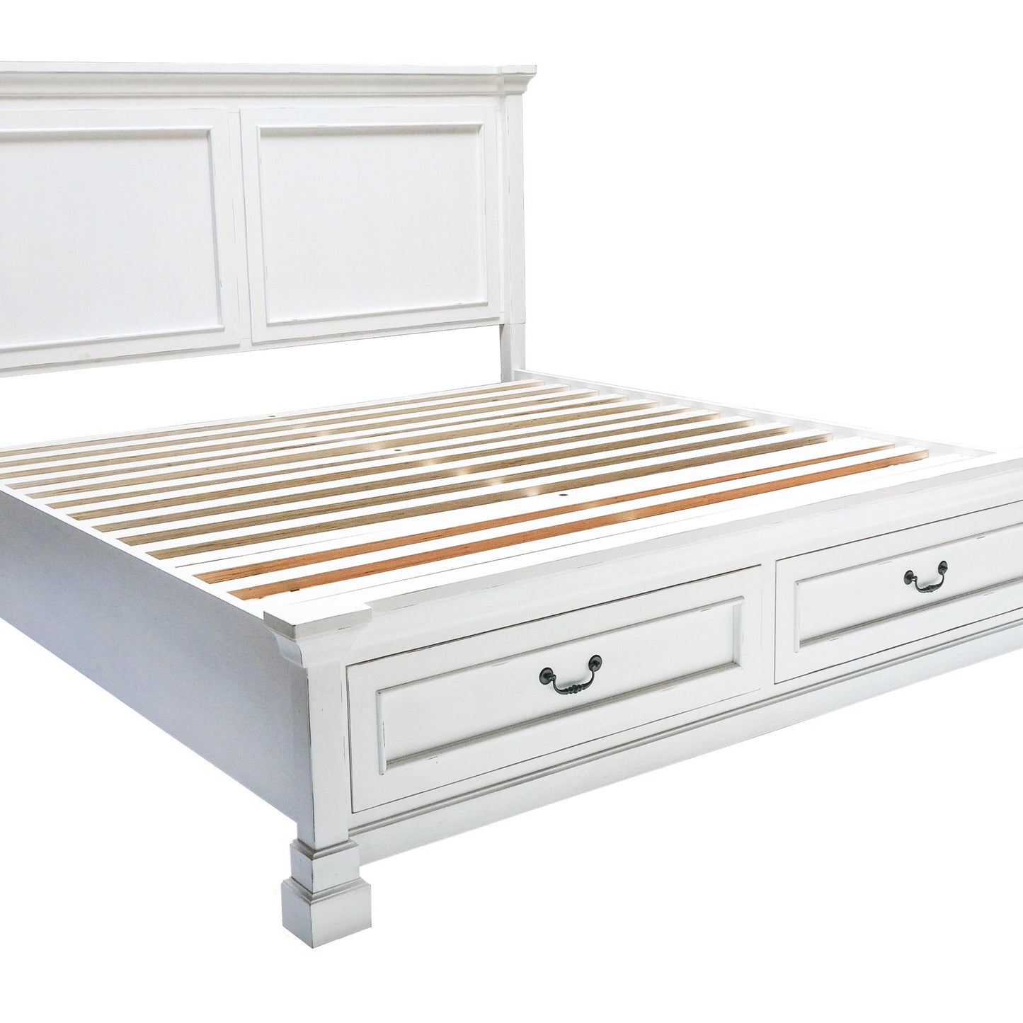 Stoney Creek - King Storage Bed - Weathered White