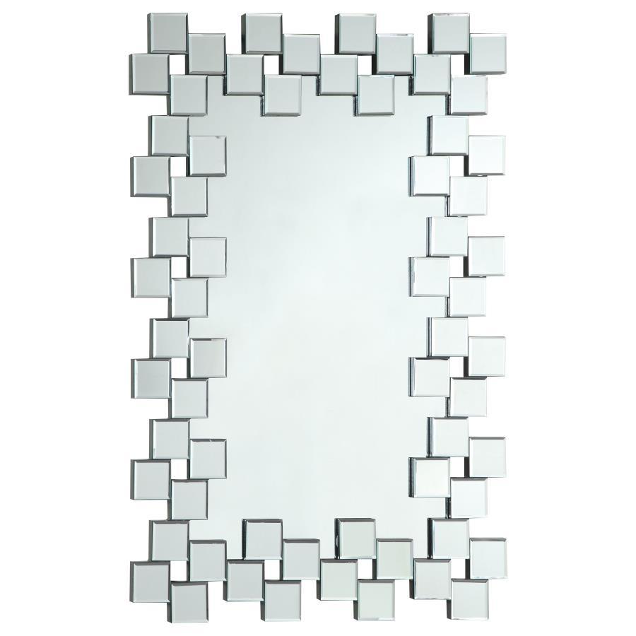 Pamela - Rectangular Frameless Wall Mirror - Silver