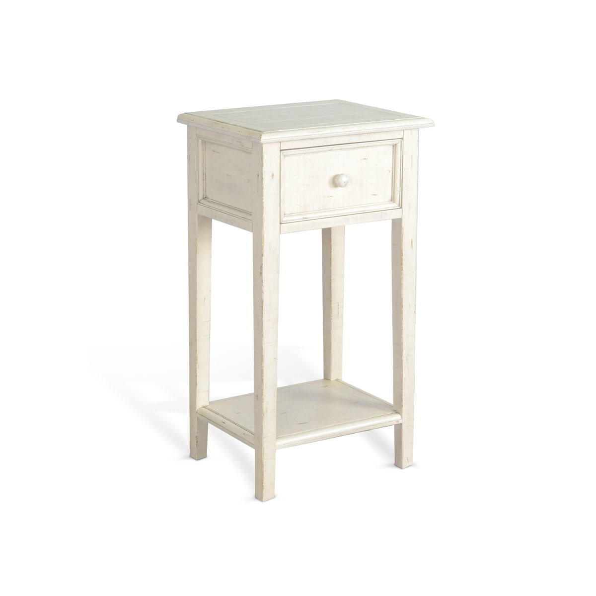 Marina - White Sand - Side Table - White - 31" Height