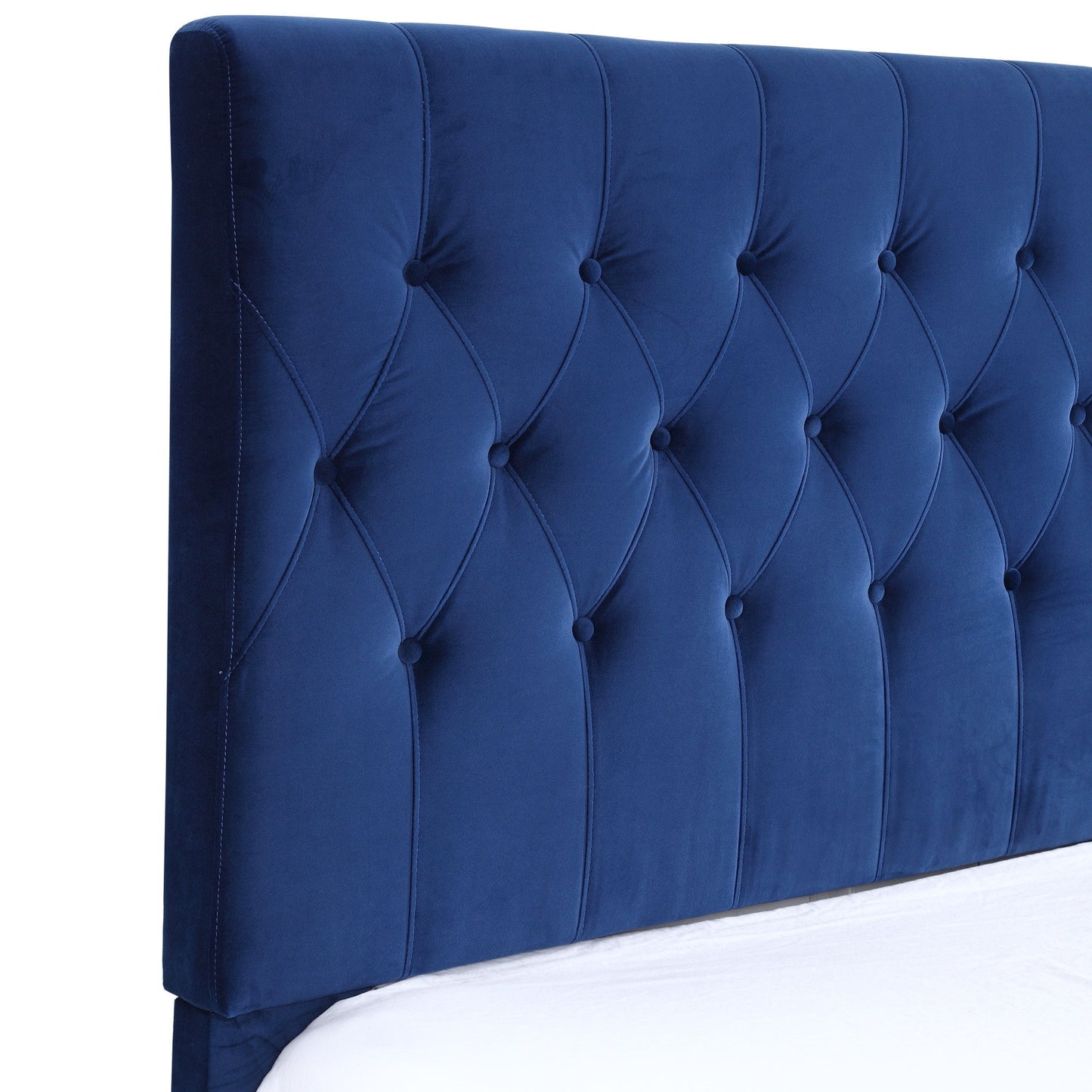 Amelia - Full Upholstered Bed - Navy