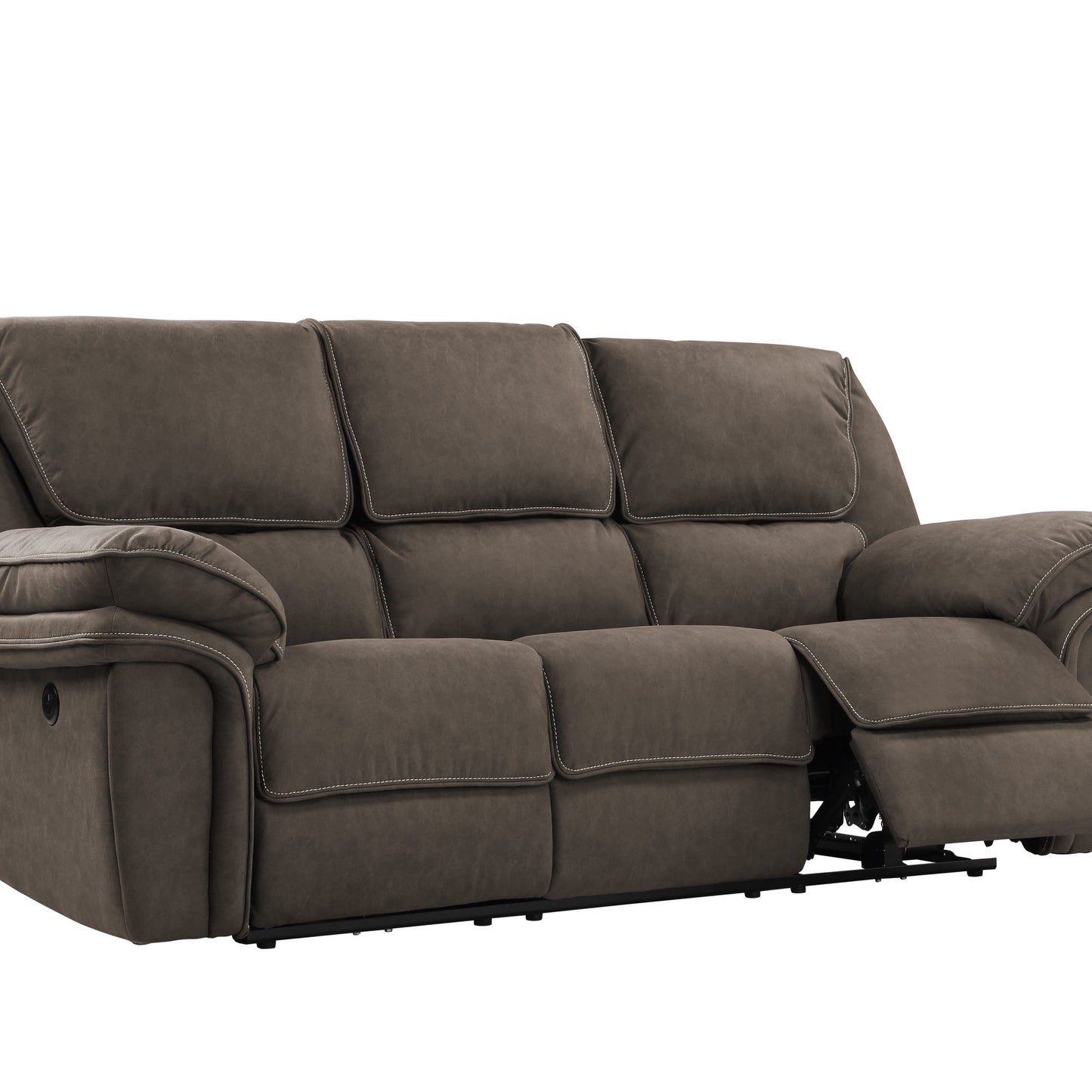 Allyn - Power Sofa - Gray Taupe