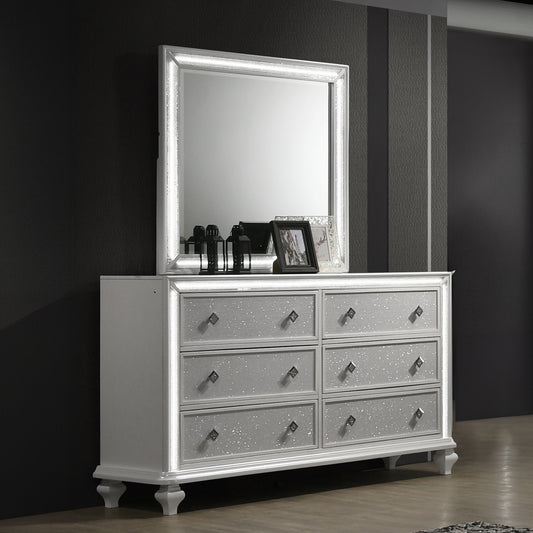 Stardust  - Dresser & Mirror - Pearl Silver