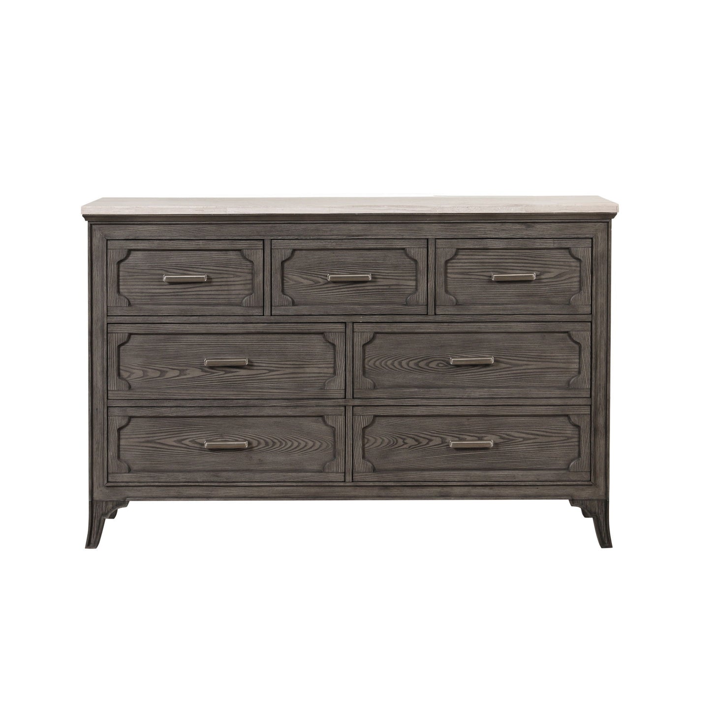 Lisbon - Marble Top Dresser - Gray