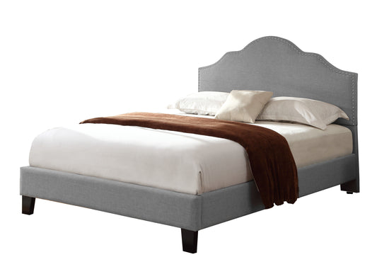 Madison - Uhpolstered Queen Bed - Light Gray