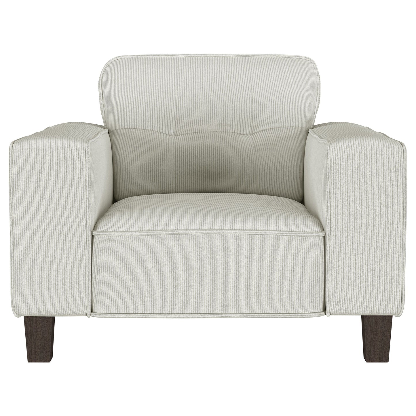 Deerhurst - Upholstered Track Arm Tufted Accent Chair - Greige