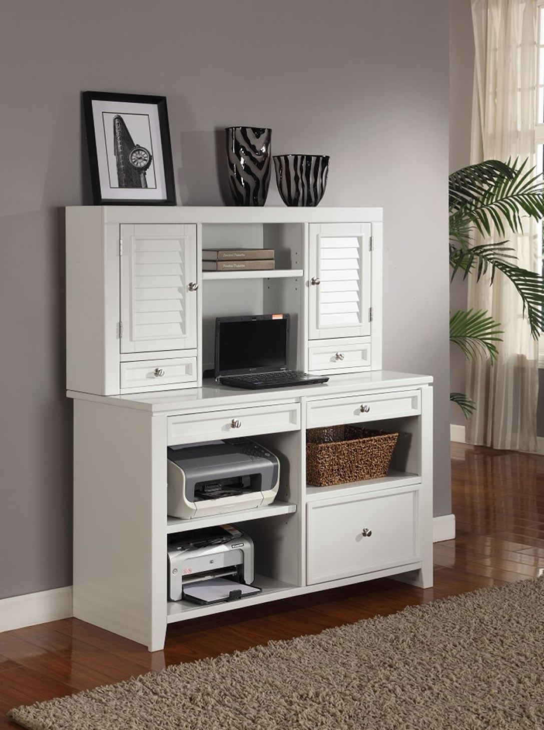 Boca - Credenza With Hutch - Cottage White