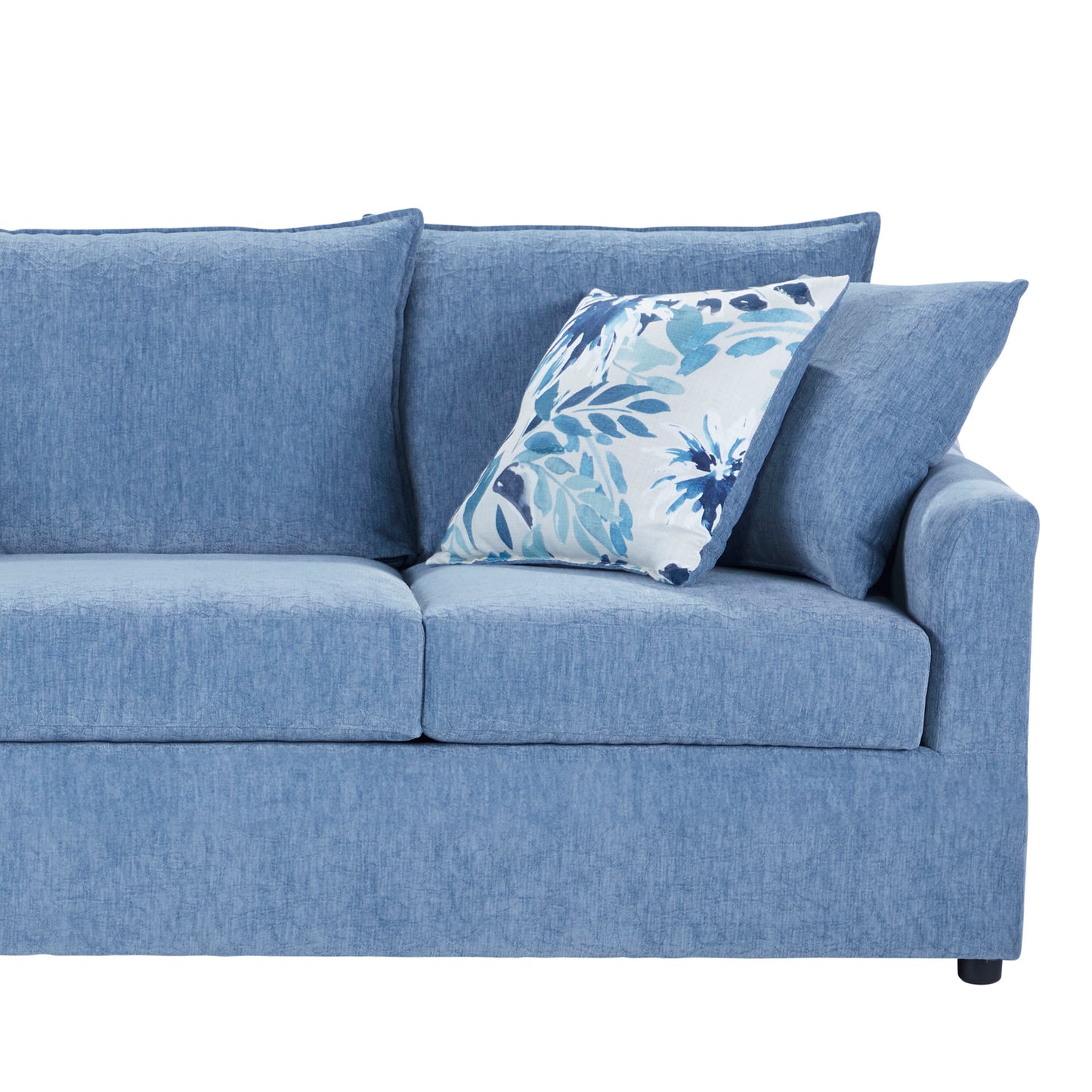 Sylvie - 2 Piece Living Room Set (Sofa & Chair) - Blue Slate