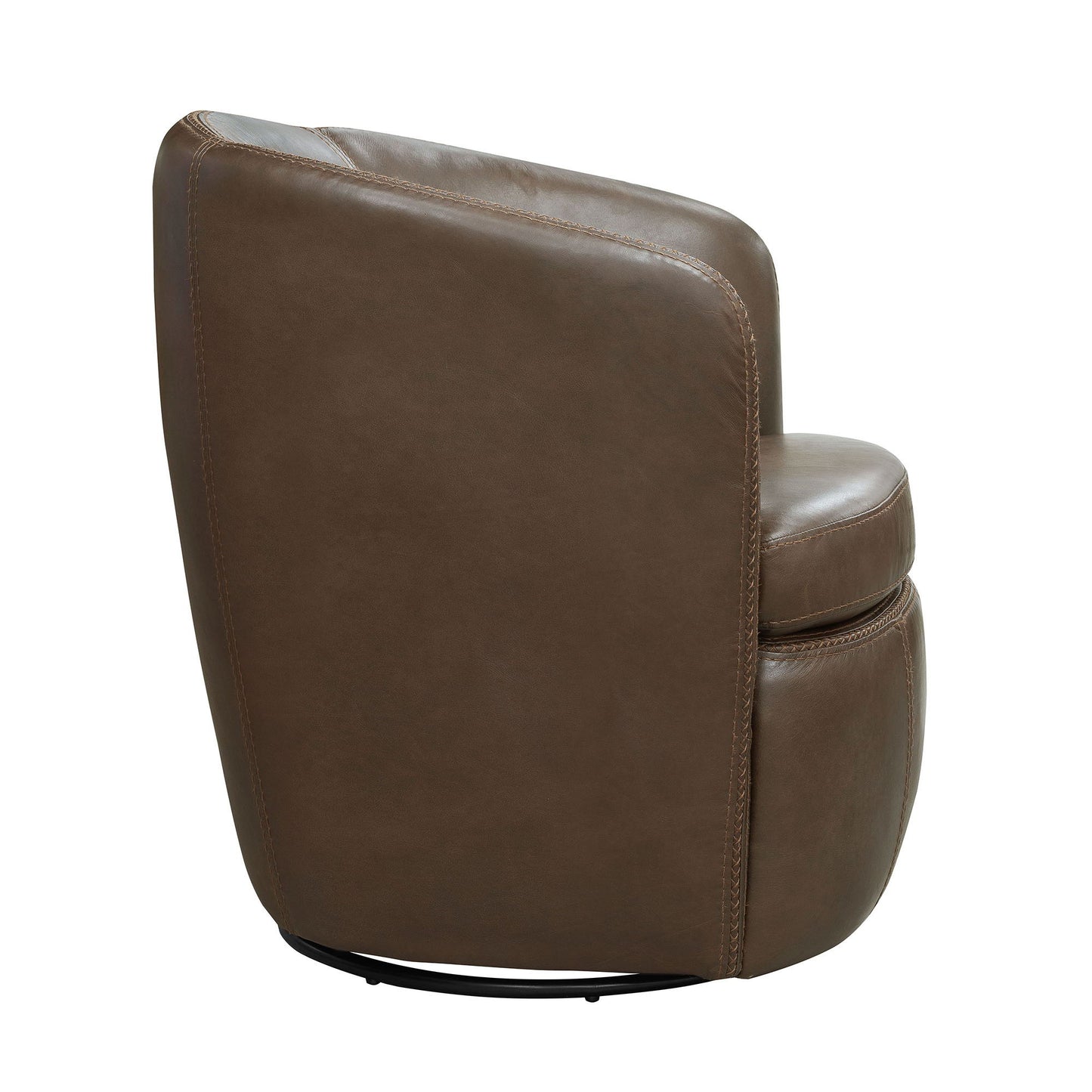 Barolo - 100% Italian Leather Swivel Club Chair (Set of 2)