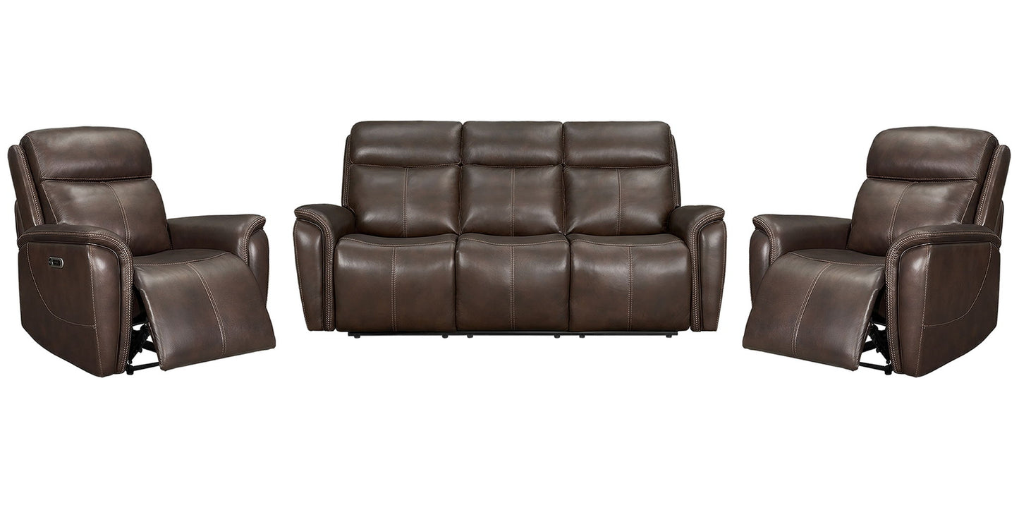 Cascade - Power Reclining Sofa & 2 Recliners - Auburn