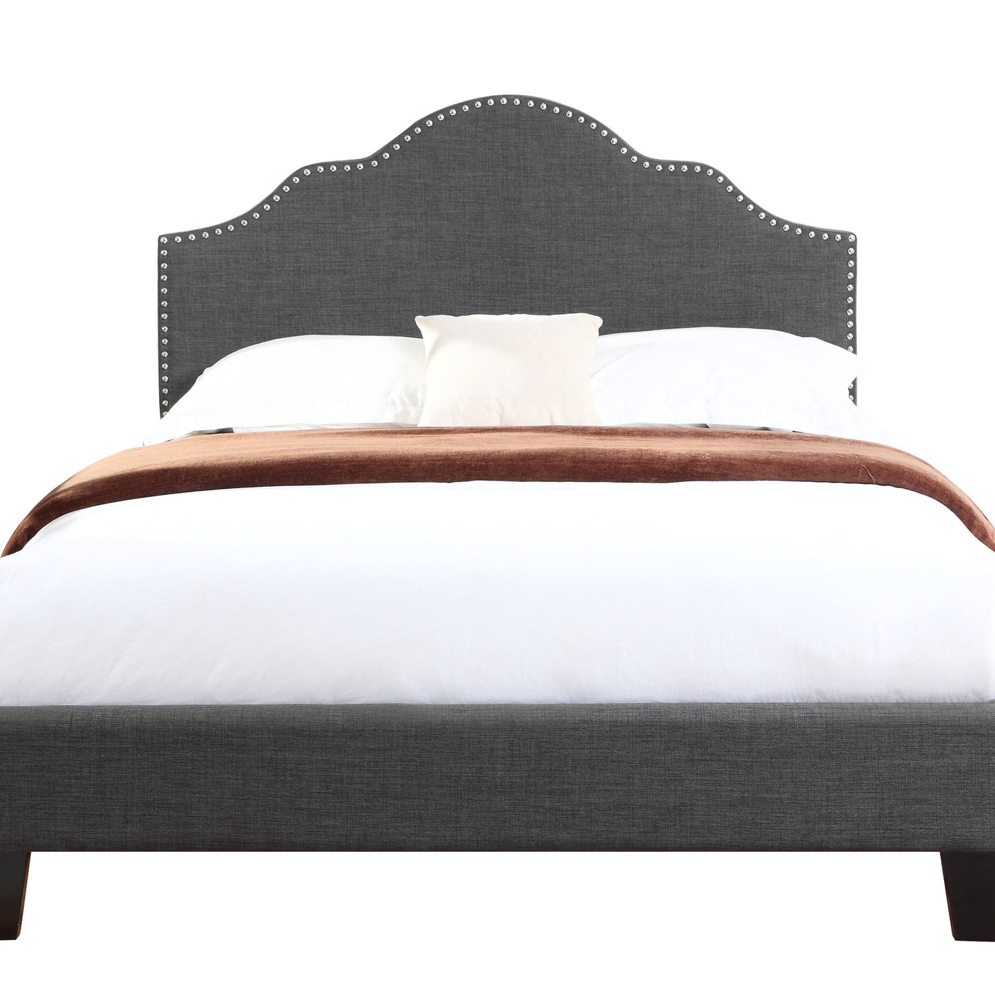 Madison - Full Upholstered Bed - Charcoal Gray