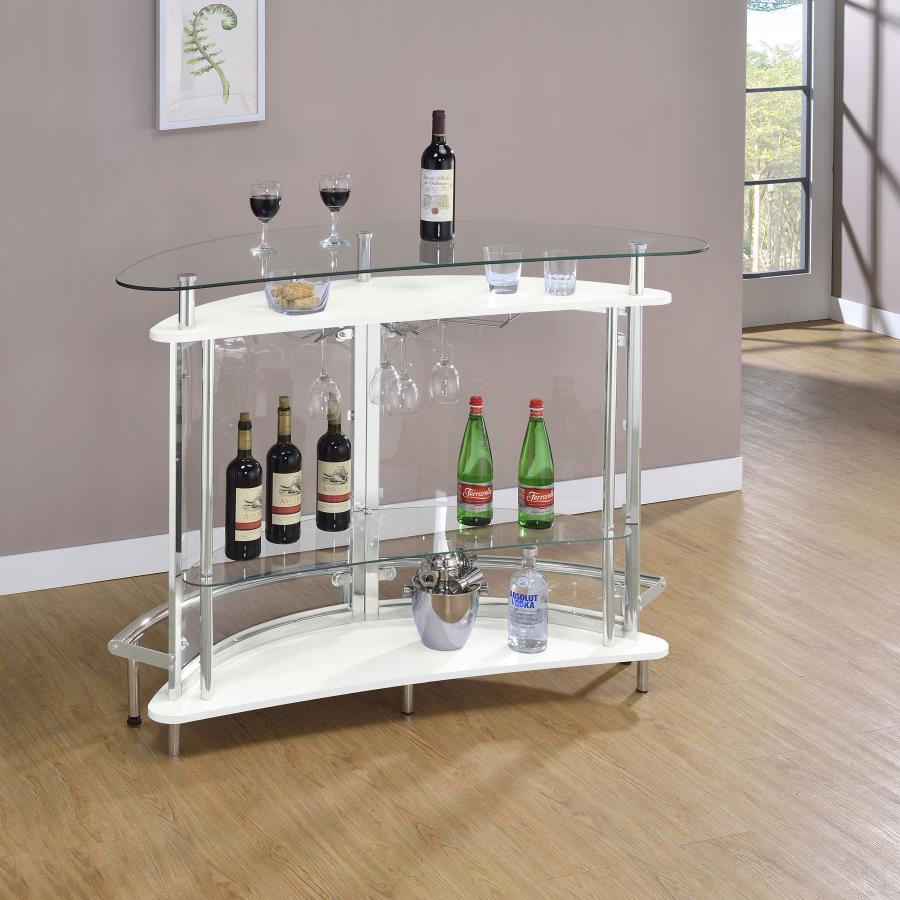 Amarillo - Freestanding Glass Top Home Bar Wine Cabinet