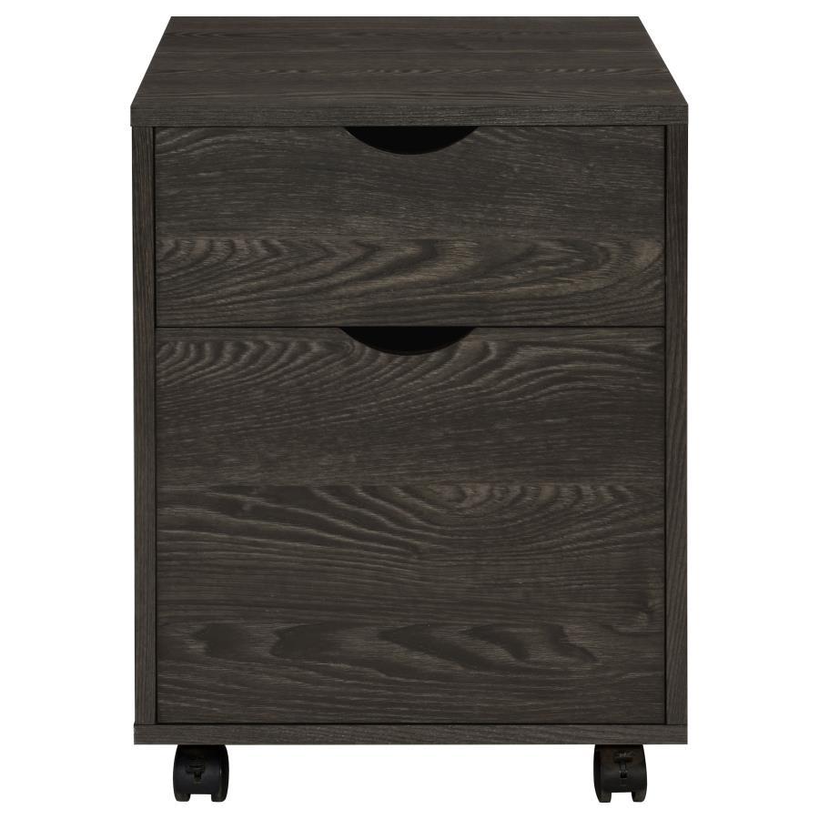 Noorvik - 2-Drawer Home Office Mobile File Cabinet - Dark Oak