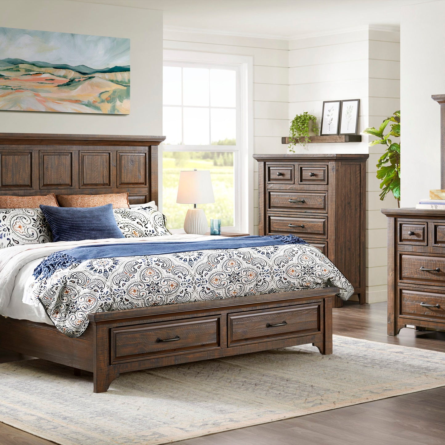 Vista Canyon - Queen Storage Bed - Burnt Umber