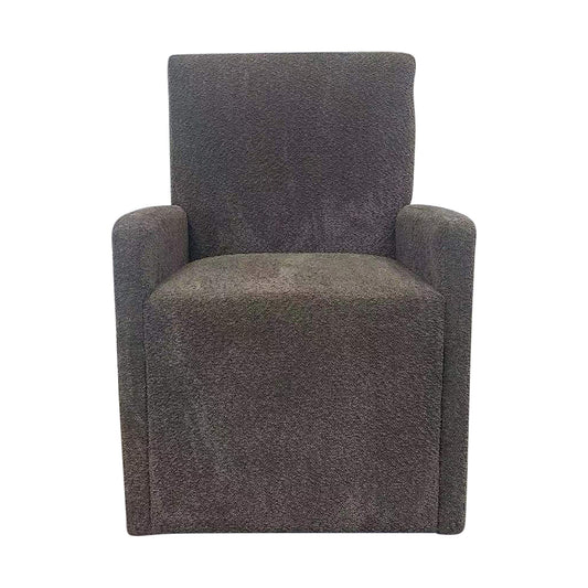 Pure Modern Dining - Upholstered Caster Chair - Himalaya Granite