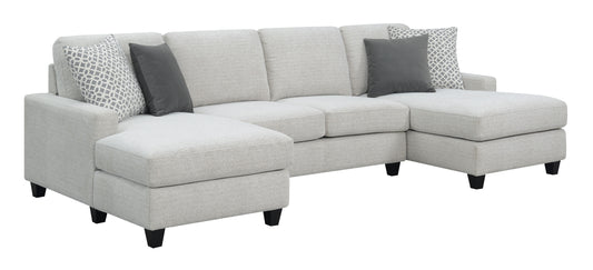 Walker - Chaise Sectional - Pale Gray