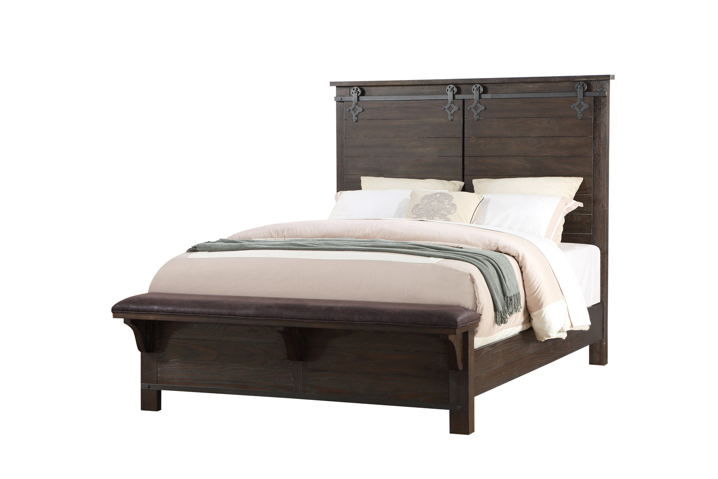 Newton - Complete Queen Bed - Cocoa Brown