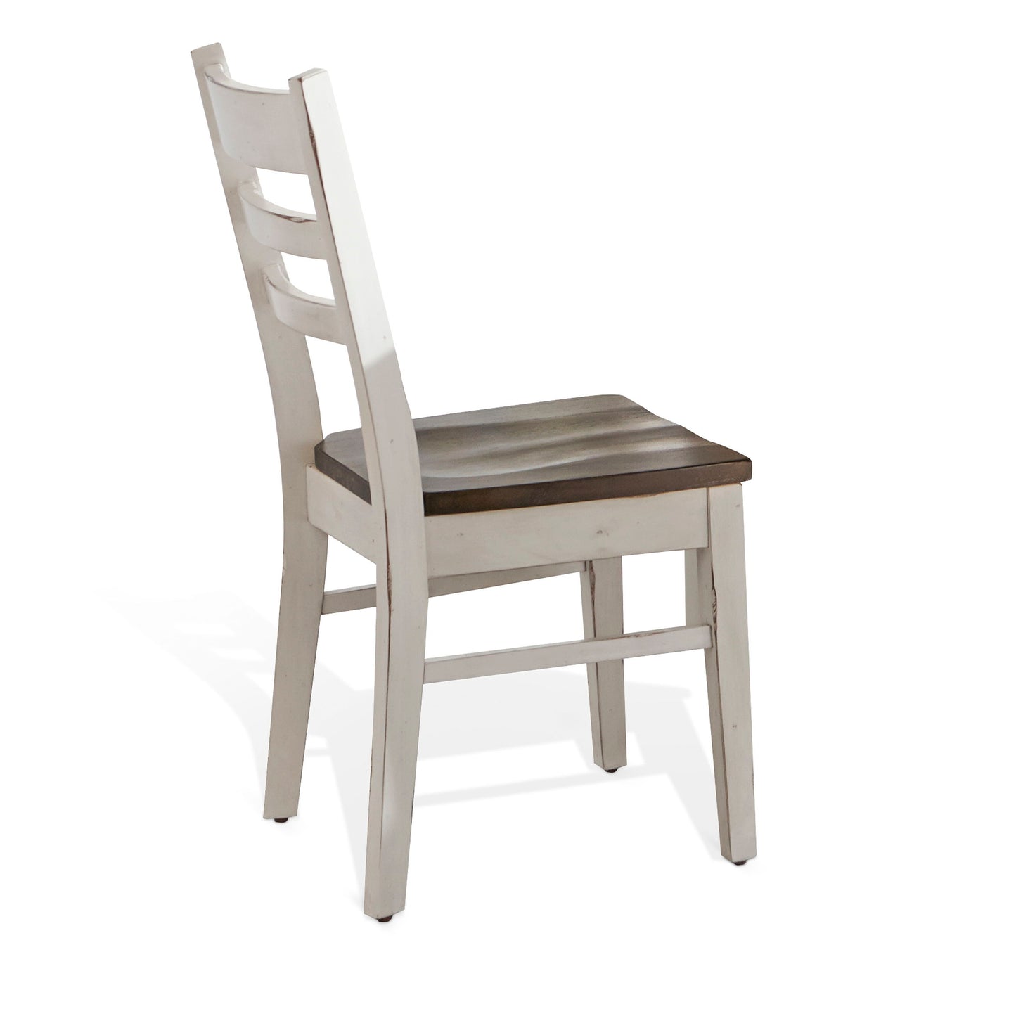 Carriage House - Ladderback Chair - White / Dark Brown