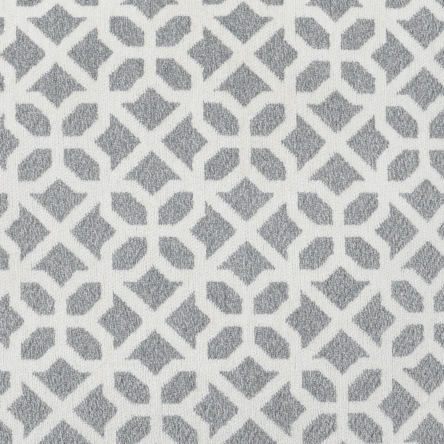 Walker - Round Ottoman - Gray Lattice