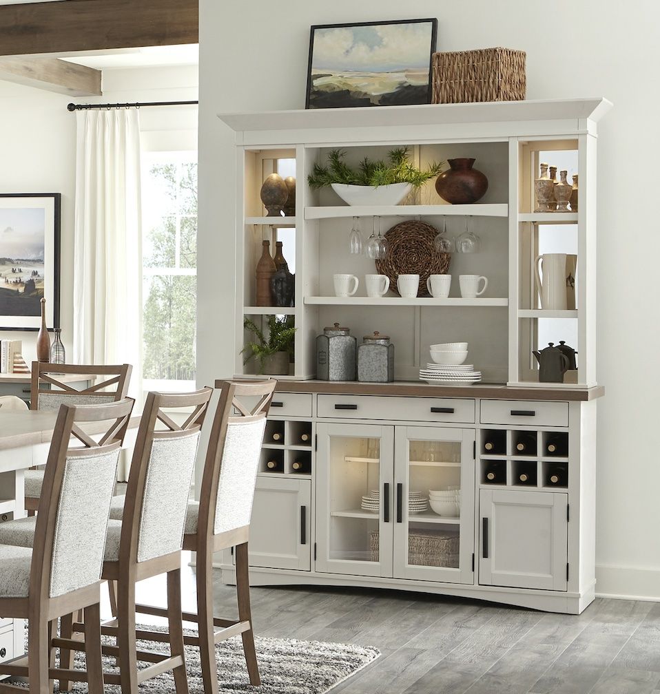 Americana Modern Dining - Buffet and Display Hutch - Cotton