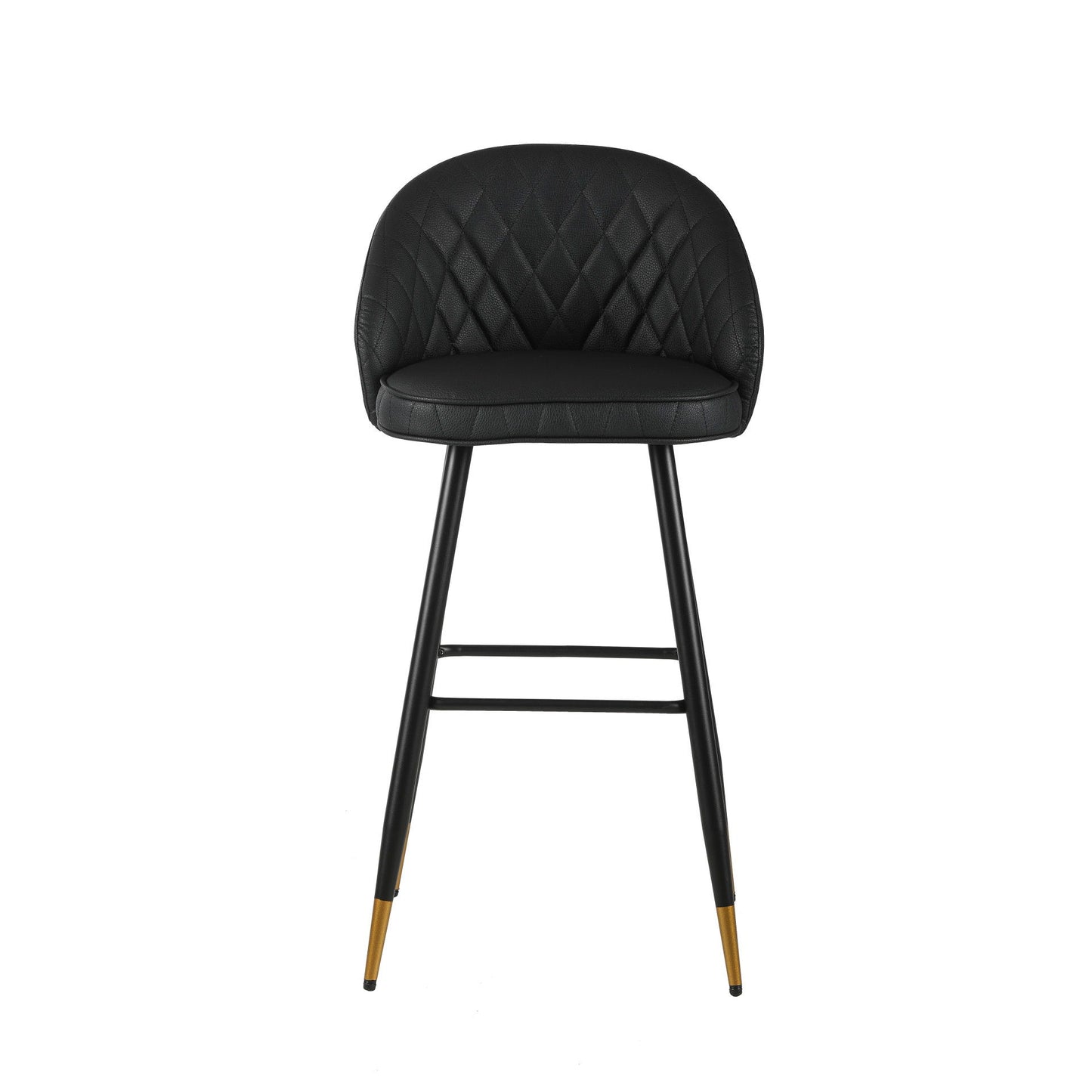 Oliver - Vegan Leather Bar Chair (Set of 2) - Black