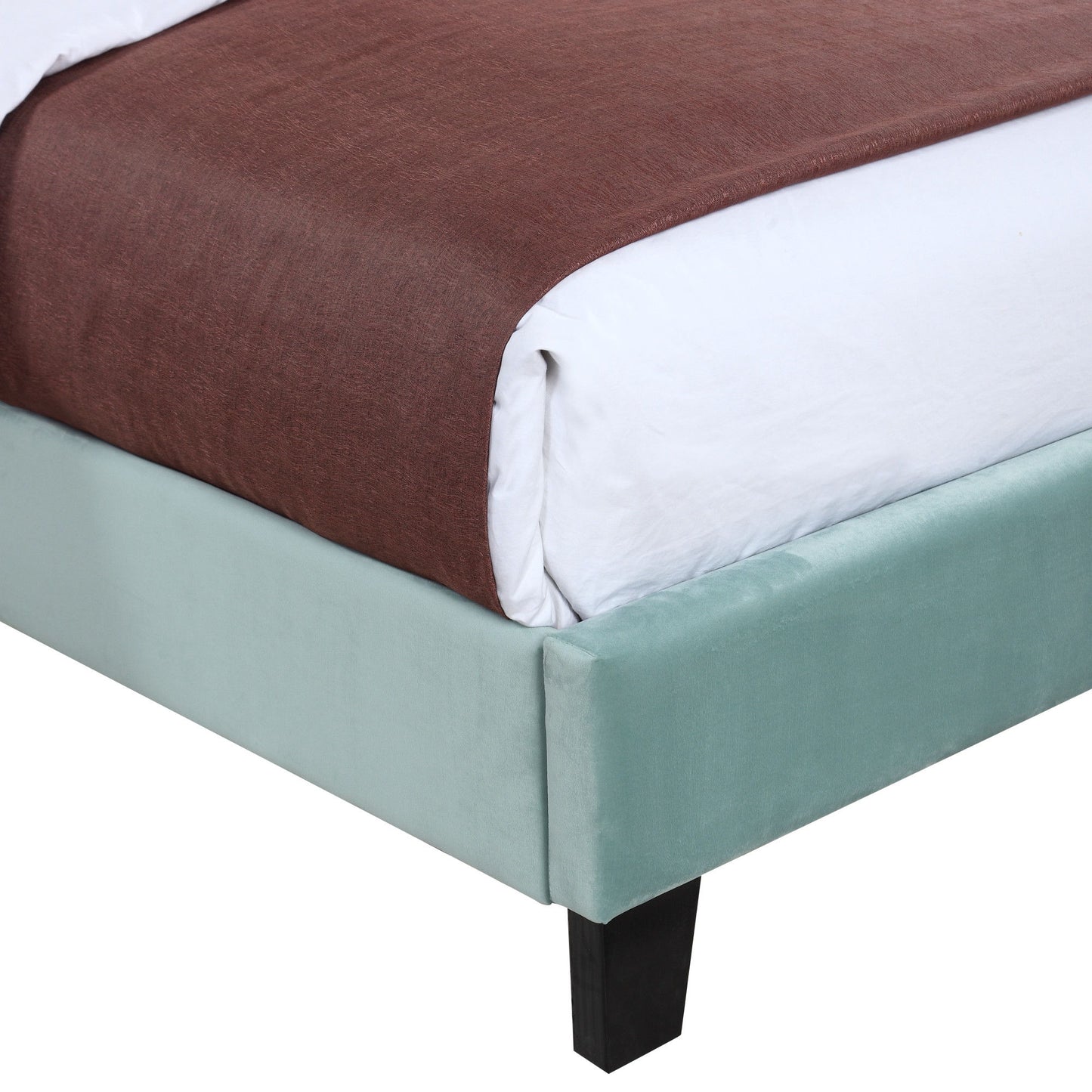 Amelia - Upholstered King Bed - Light Blue