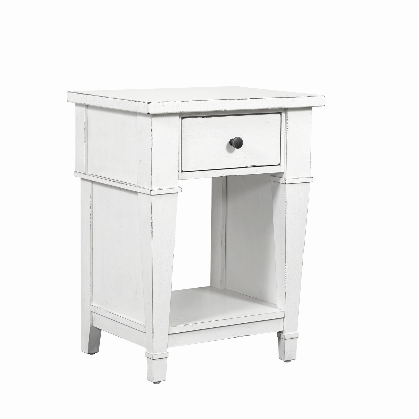 Stoney Creek - 1 Drawer Nightstand - Weathered White