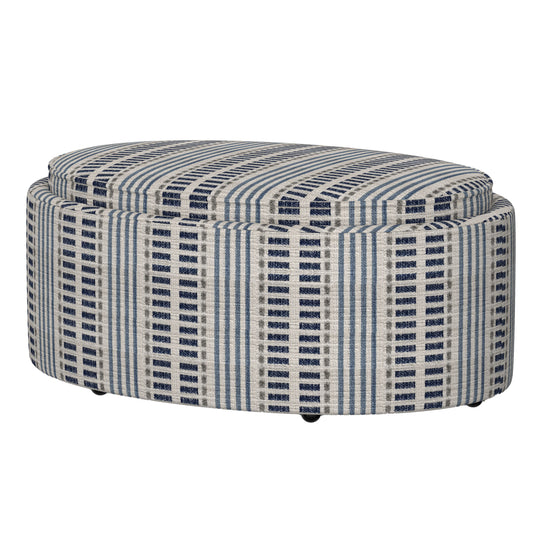 Casey - Storage Ottoman With Tray - Old Town Stripe