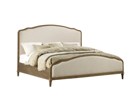 Interlude - Queen Upholstered Bed - Sandstone Buff