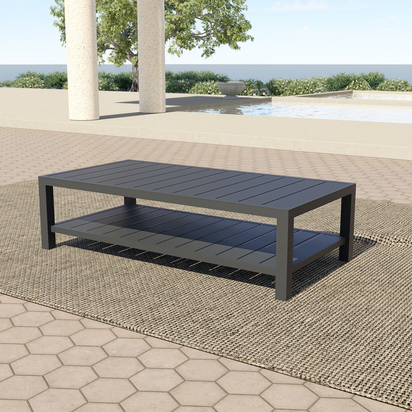 Bungalow - Patio Coffee Table - Dark Gray