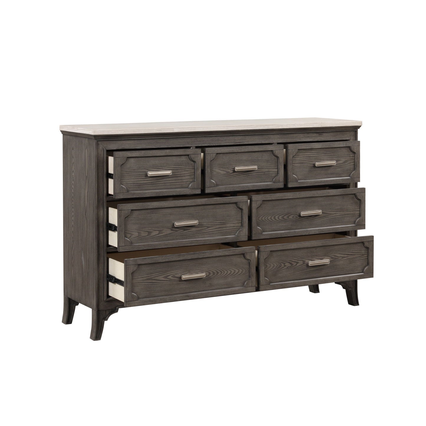 Lisbon - Marble Top Dresser - Gray