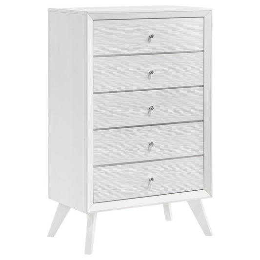 Janelle - 5-Drawer Bedroom Chest - White