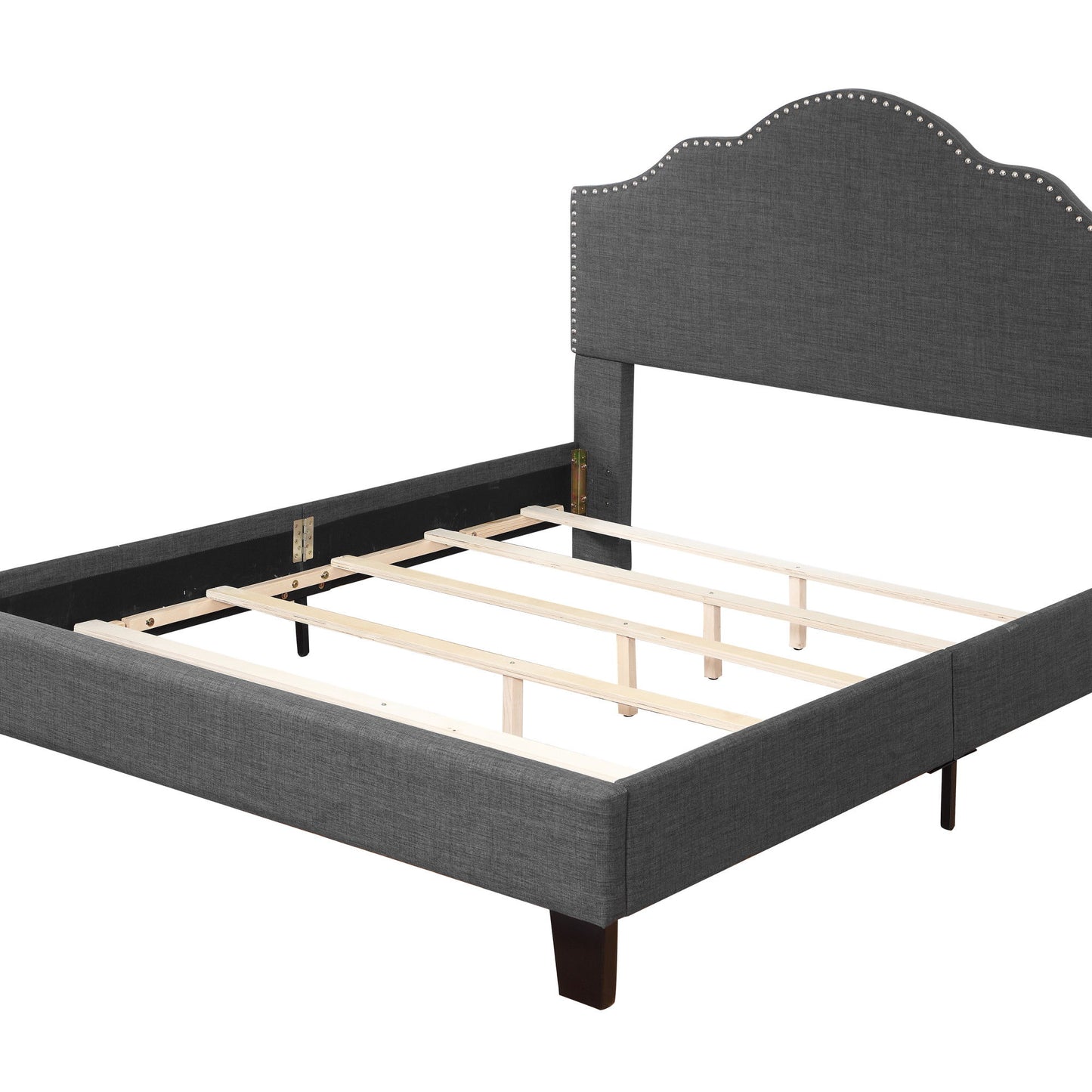 Madison - Full Upholstered Bed - Charcoal Gray