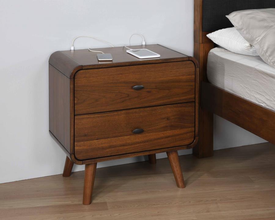 Robyn - 2-Drawer Nightstand - Dark Walnut