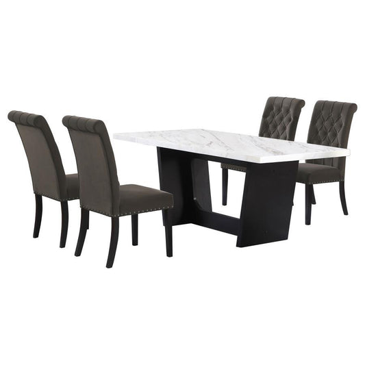 Sherry - Rectangular Marble Top Dining Table Set