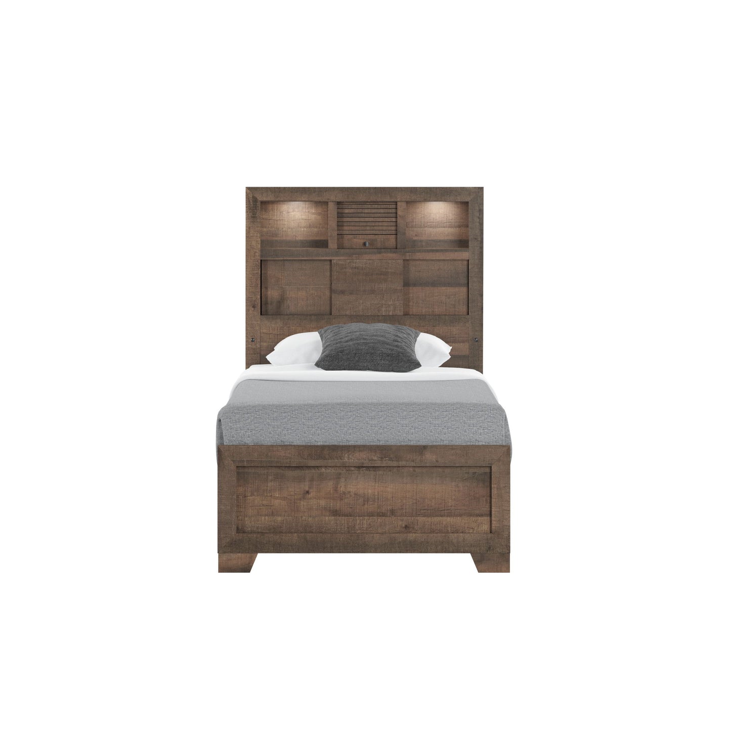 Peyton - Twin Bed - Brown Penny