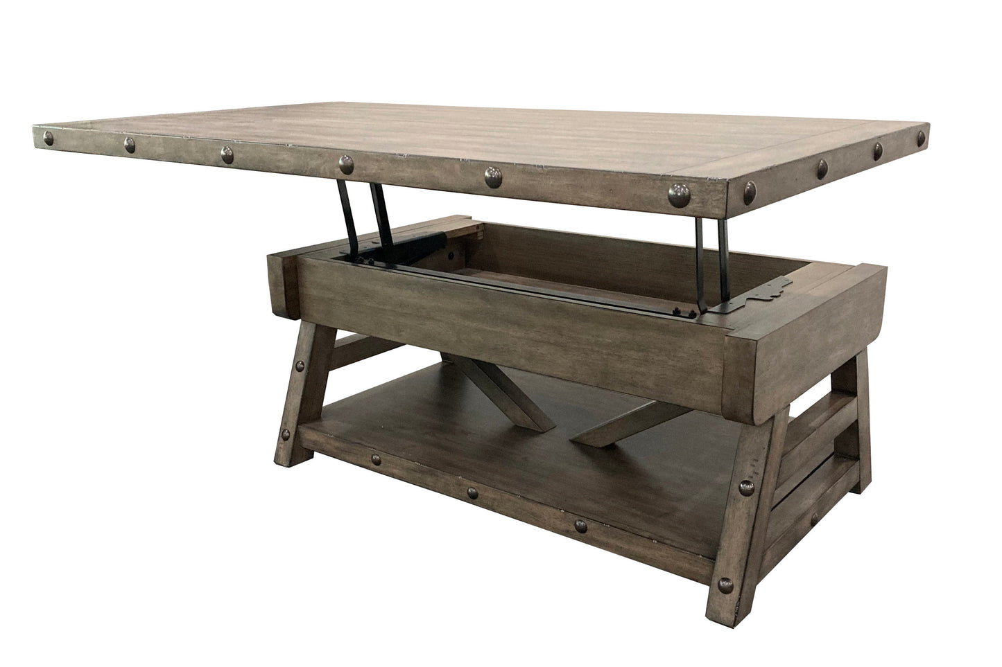 Lodge - Rectangular Lift Top Cocktail Table - Siltstone