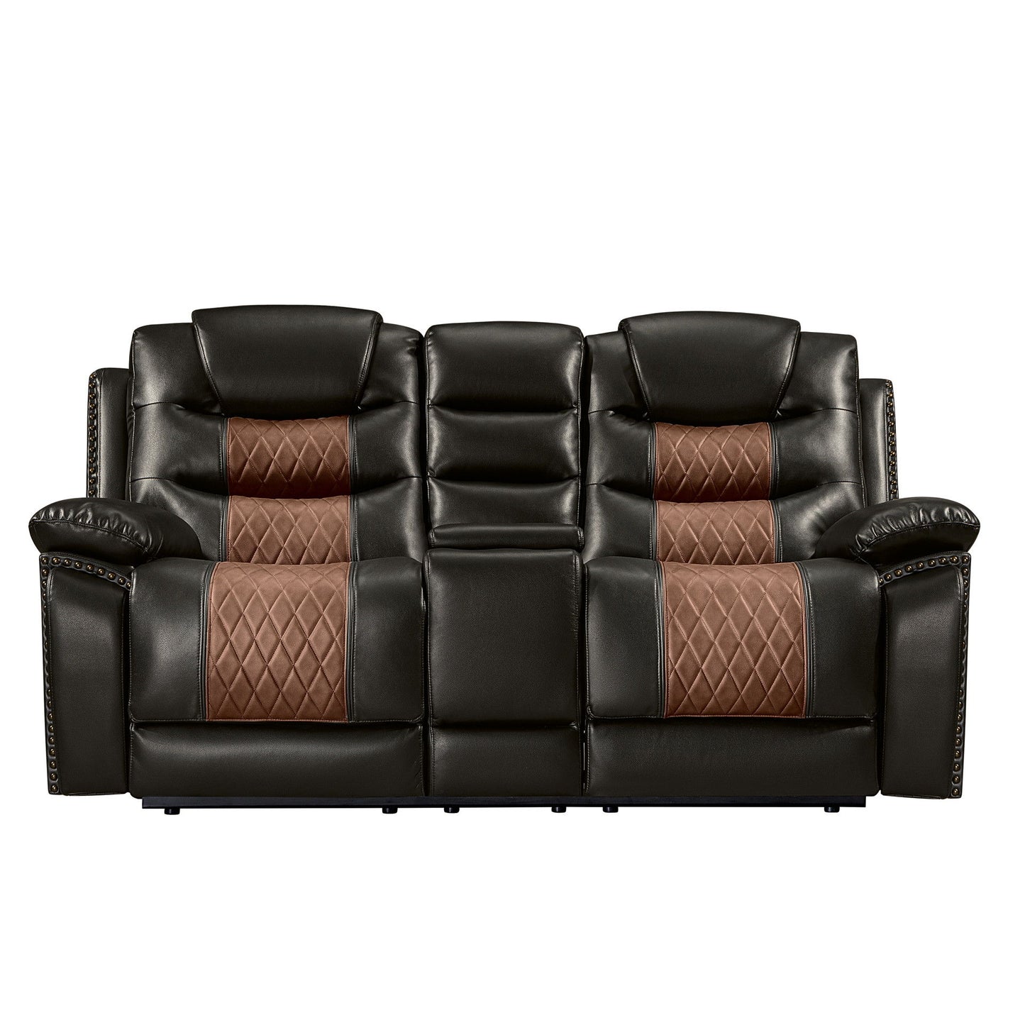 Nikko - Console Loveseat With Dual Recliners